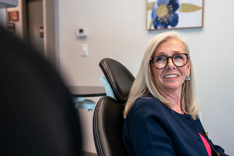 Patient Smiling at doctor
